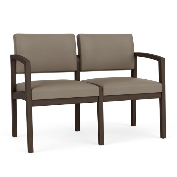 Lesro 2 Seat Tandem Seating W/ No Center Arm, 44 in W 26 in L 31.5 in H, Lenox Series LW2101 - main